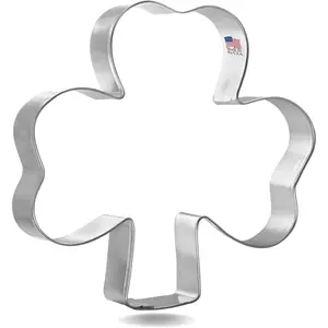 Shamrock Cookie  5 Inch -Tin Plated Steel Cookie Cutters - Shamrock Cookie Mold