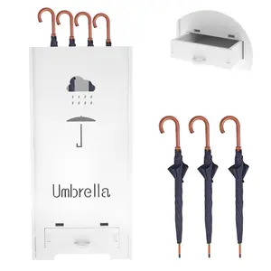 Umbrella Stand Rack PVC Umbrella Holder Freestanding Umbrella Stand with Drawer Cane Walking Stick Holder Rectangle Umbrella Holder Bin Indoor Cane Stand Rack Walking Stick Holder for Home Entryway