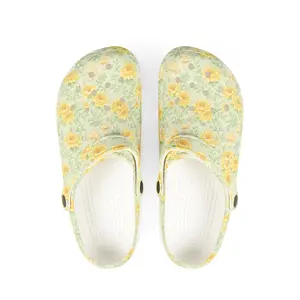 Floral Sunflower Clogs — Lightweight EVA Garden Shoes