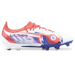 PUMA Mens C.P Ultra Ultimate Firm GroundArtificial Ground Soccer Cleats Cleated, Firm Ground, Turf - Blue, Red