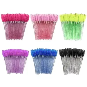 300 Colorful Crystal Lash Wands – Perfect for Extensions, Brows & Makeup! 6 Vibrant Colors, Disposable & Stylish | Lash Goals Brush Mascara Cosmetic