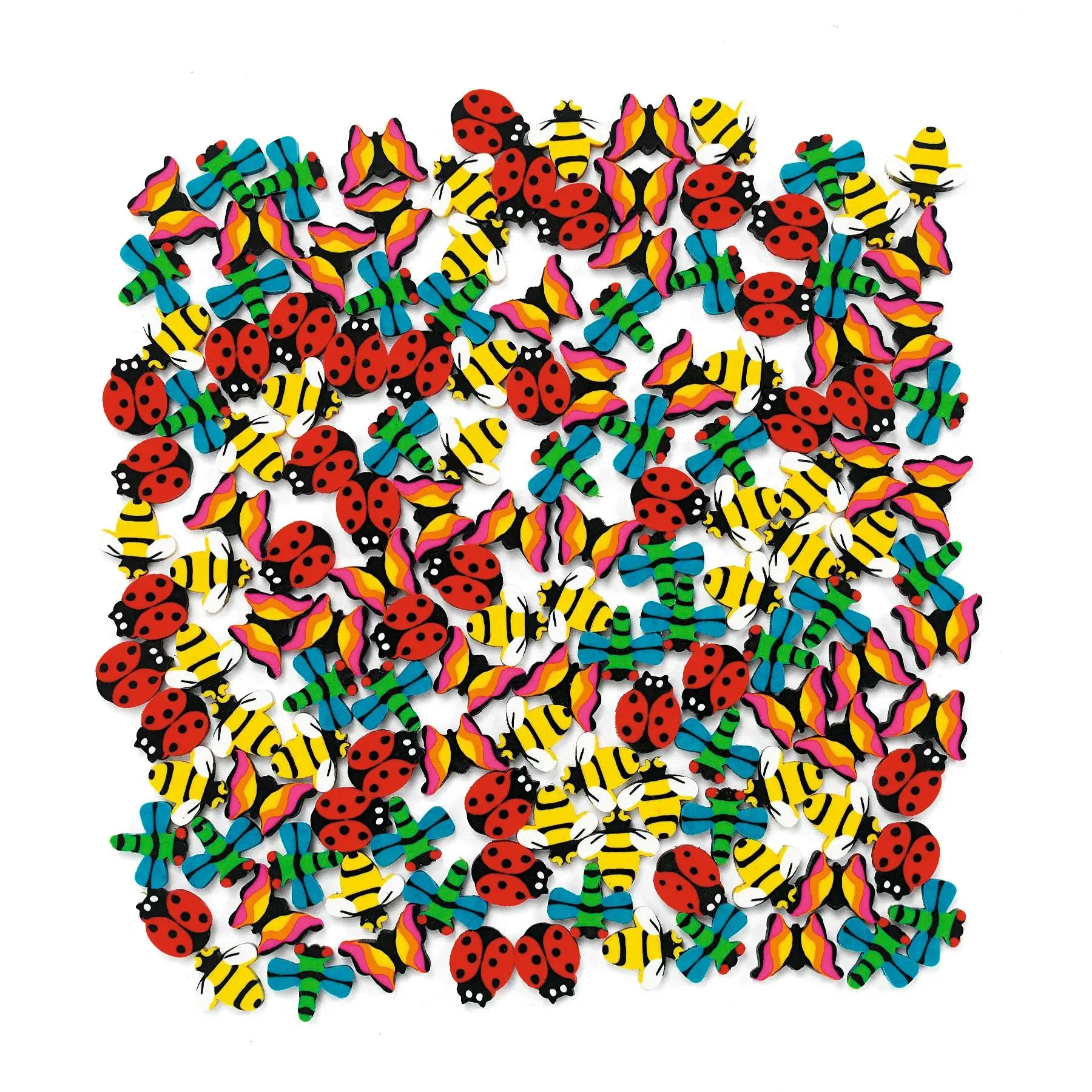 Bulk 144 Pc. Mini Insect Multicolor Rubber Erasers