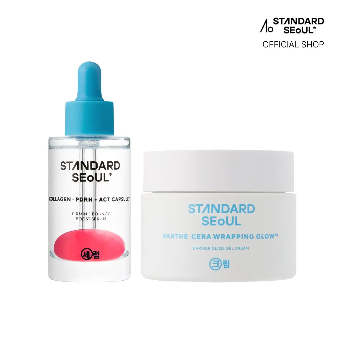 [The Firming Glow Duo] STANDARD SEOUL Firming Bouncy Boost Serum + Barrier Glass Gel Cream