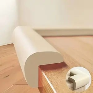 Durable Rubber Corner Protectors, Easy Installation, Scratch Prevention, Stable Furniture Placement, Soft 78.74 Inch Edge Guards, Home Use