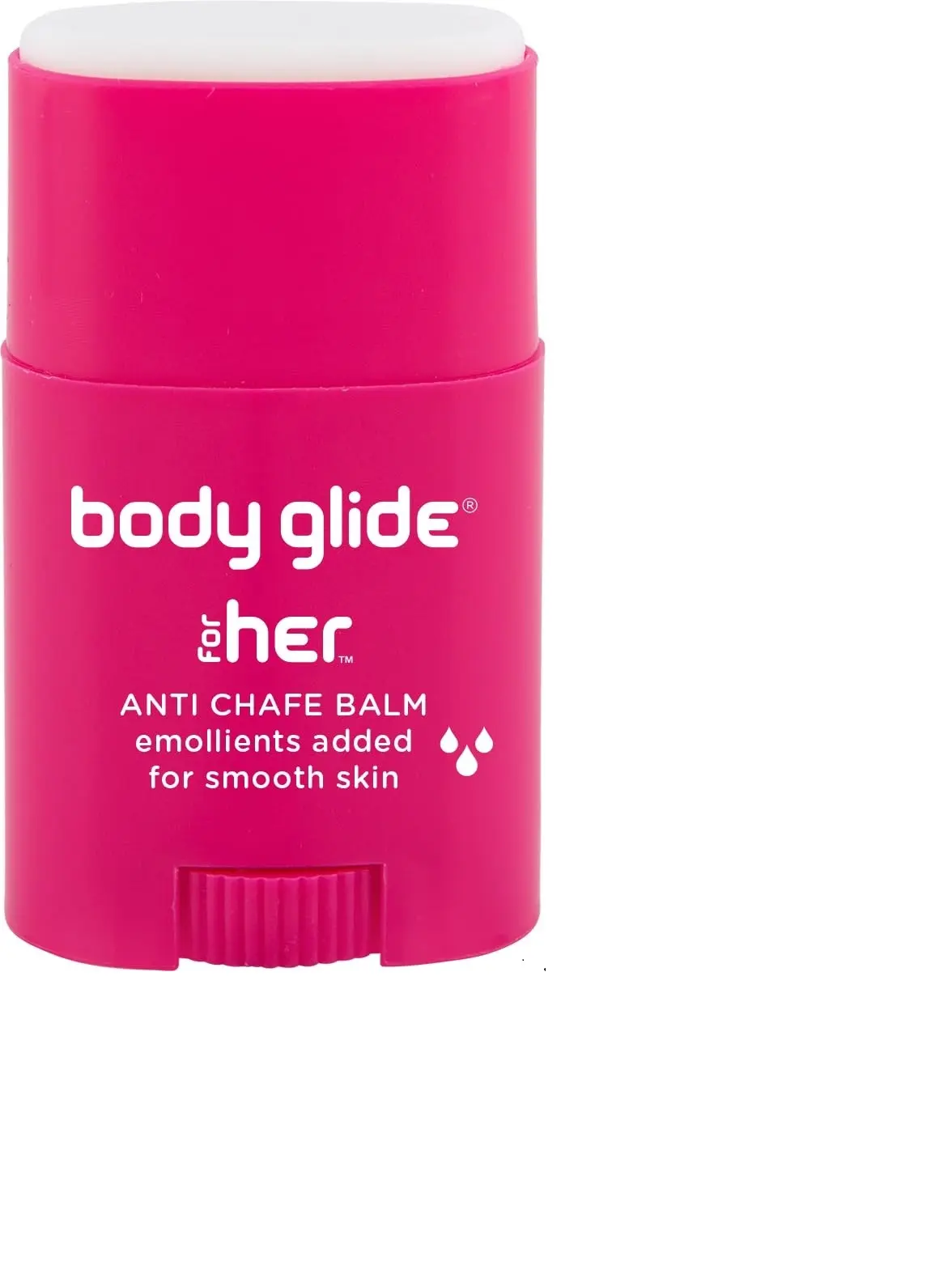 Body Glide For Her Anti Chafe Balm | Chafing stick with added emollients | Great for dry, sensitive skin and/or sensitive areas | Use on chest, bra, butt, groin, arm, and thigh chafing | 0.8oz