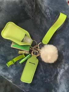 Safety Key Chain Set Green, Fashionable Keychain & Phone Chain & Wristband, Trendy Exquisite Accessories for Women