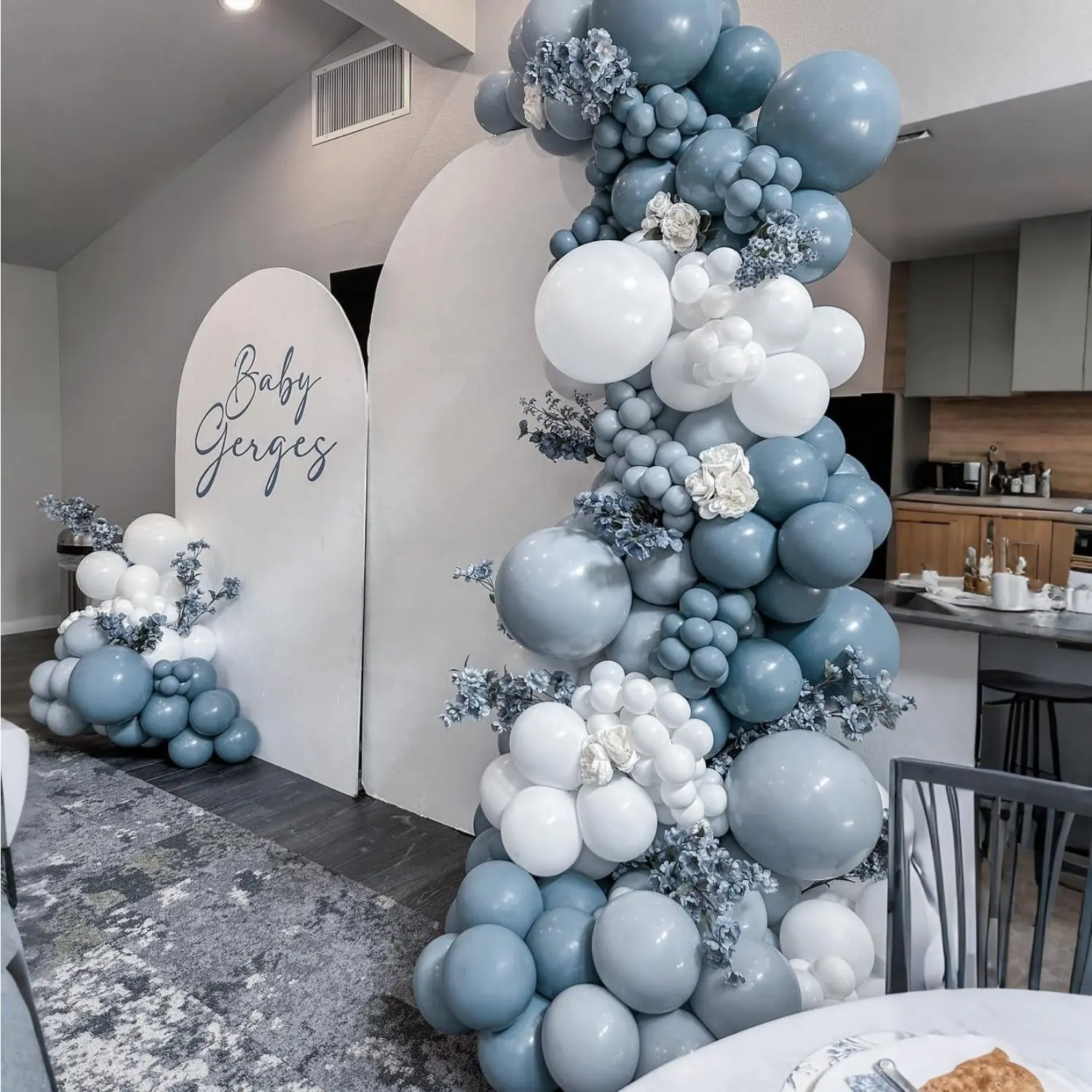 134Pack Dusty Blue Balloon Arch Kit Light Blue and White Balloon Arch Garland Kit Include Macaron Balloons for Wedding Birthday Shower Gender Reveal Bridal Decorations - Tools & Hardware.