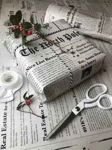 Christmas wrapping paper sheets from the North Pole Newspaper perfect gift from Santa on Christmas eco-friendly black and white , Best of gift, Meaningful gift,Wrapping Paper 2025.(Get 1 paper cutter when buying any 5 rolls)