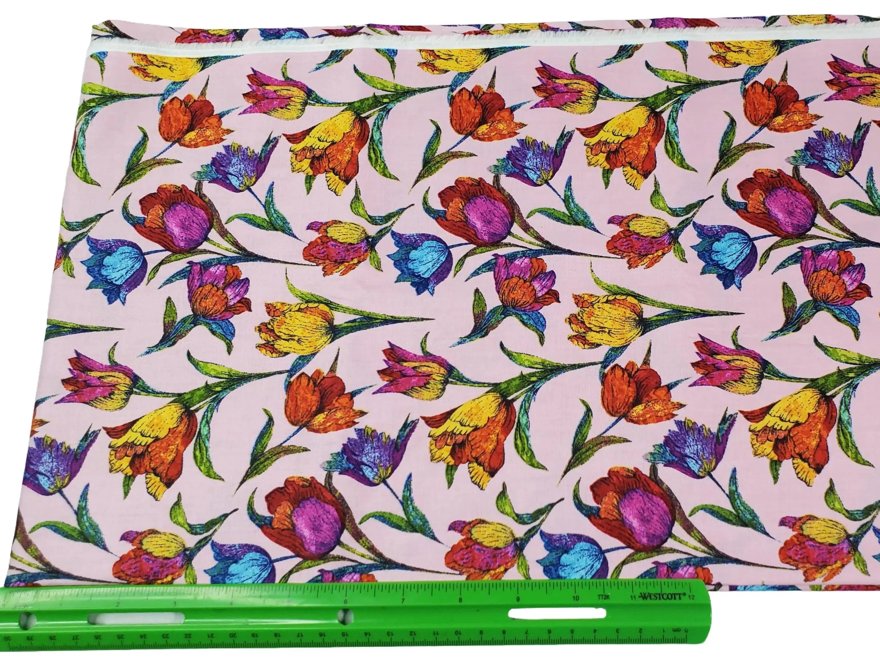 Brittney Esscentials- Fabric By The Yard: Vibrant Rose Print, Multi-color