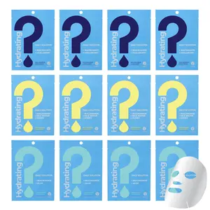 FreeGo Aqua Boost Hydrating Face Masks 12 Pack with Niacinamide Hyaluronic Acid Rice Water & Honey for Skin Repair and Barrier Strengthening