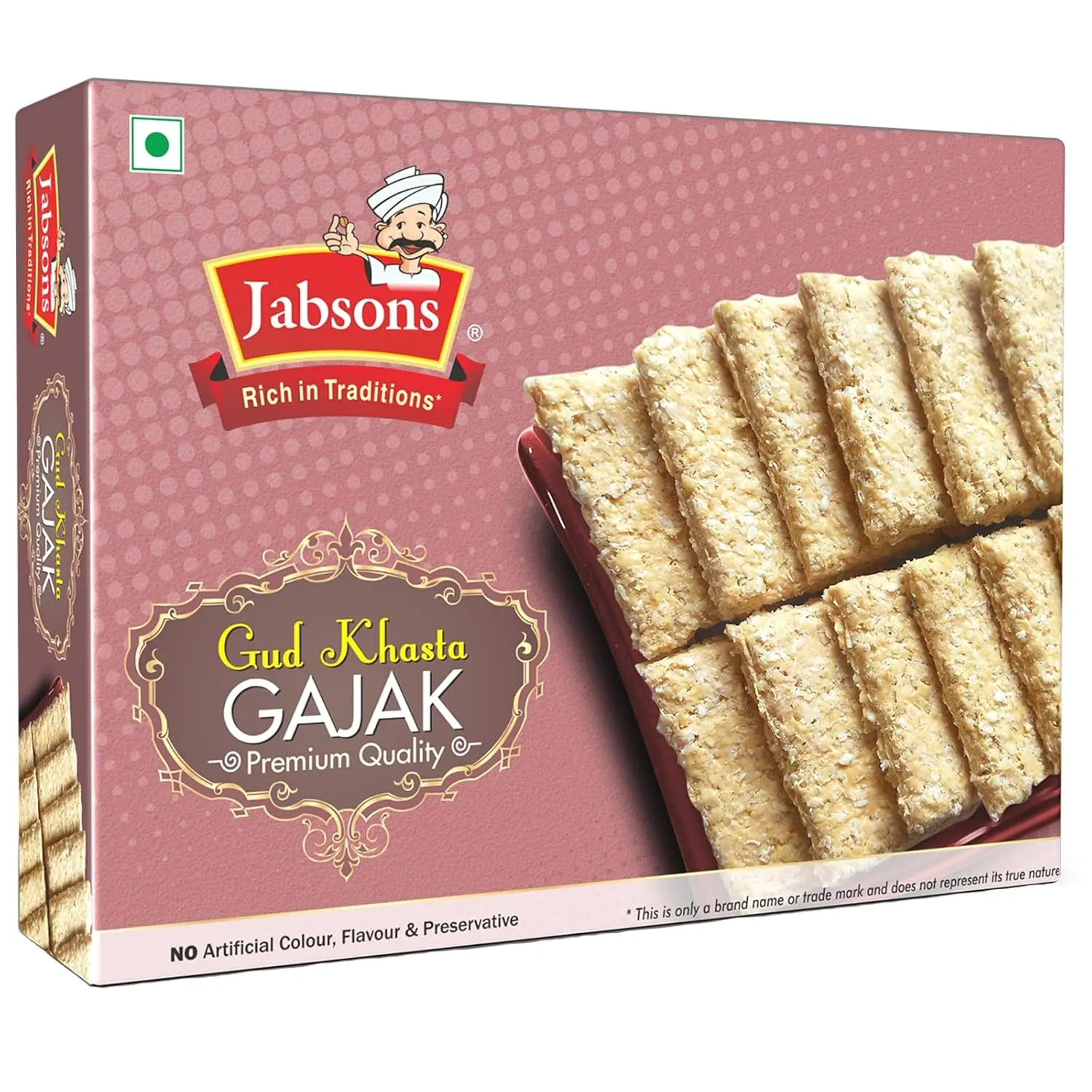 Jabsons Gud Khasta Gajak 400g – Traditional Indian Jaggery Sesame Brittle, Authentic Desi Sweet Gift for Holidays, Festivals, Diwali, Eid and Special Occasions