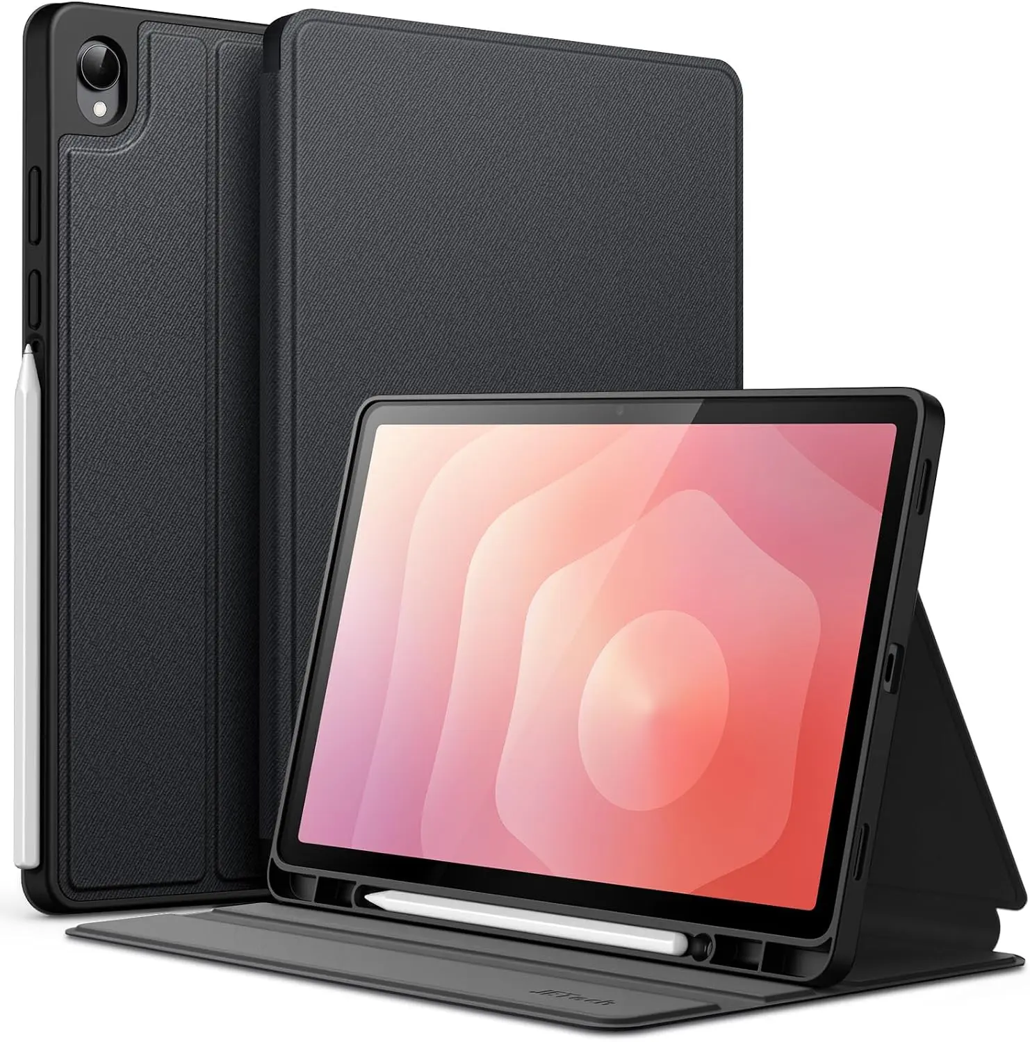 Case for Samsung Galaxy Tab S11 with S Pen Holder, Slim Folio Stand Protective Tablet Cover, Multi-Angle Viewing, Auto Sleep/Wake (Black)