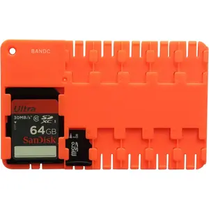 Bandc 2pcs Red Micro Sd/sdhc/sdxc Card Storage Holder Case (Memory Card Not Included)