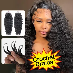 【Seamless Crochet Braids】Raw Burmese Curly Soft Crochet Hair Newest 100% Human Hair Extensions