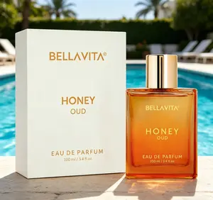 Bella Vita Luxury Honey Oud Eau de Parfum 100ml | Long-Lasting Unisex Fragrance | Vegan Essential Oils | Perfect Gift