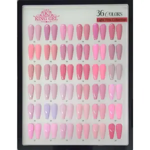 36 Colors Light Pink Gel Collection - KingGel Brand