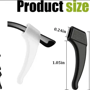 Eyeglass Ear Grips - 20 Pack，Anti-Slip Eyeglass Ear Grips & Temple Tips Retainer Set – Silicone Glasses Holders, Comfortable Elastic Hooks for Eyewear, Sunglasses, Reading & Sports Glasses