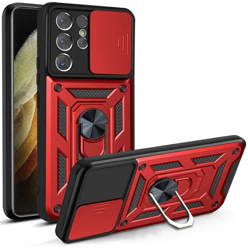 Shockproof Armor Case For Samsung Galaxy 26 25 24 23 S22 S21 S20 Ultra Plus S21FE A36 A35 A14 A15 A16 4G 5G Camera Lens Protection Fundas For Galaxy Note20Ultra
