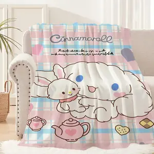 Cinnamoroll Cute Dog Plush Blanket – Soft Nap Throw for Sofa, Bed, or Bedroom, Comfortable Blanket for Kids and Home Gift