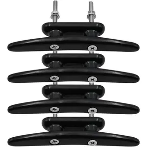 4 Pack Black Nylon Boat Dock Cleats Kayak Rope Tie Cleat Including Installation Screws