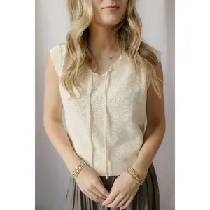 Alba Knit Tank, Ivory