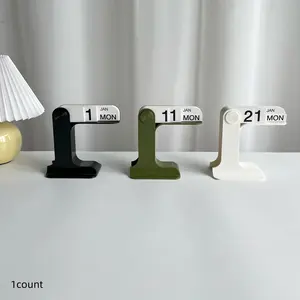 Desktop Calendar, 1 Count Creative Simple Modern Desktop Calendar, Desk Calendar for Home Office, Office Stationery & Supplies