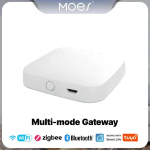 MOES Tuya ZigBee & Bluetooth & Mesh Gateway, Wireless Smart Home Bridge Hub, Only Support Tuya Smart Device Work with Smart Life/MOES App
