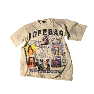 Dopebag Graphic T Shirt for Men, Vintage Streetwear Printed Tee