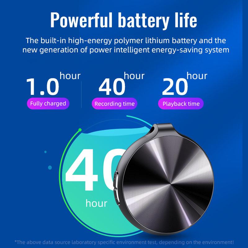 HD Smart Voice Recorder with One-Touch Recording & Playback, Long Battery Life, Outstanding Audio Quality, and Powerful Intelligent Recording Features.