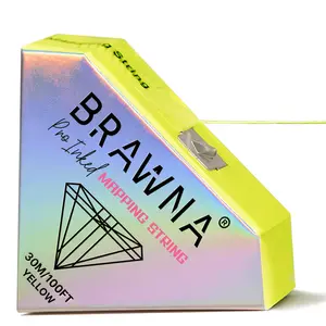 BRAWNA Mapping String for Brows and Lips Measuring - Yellow - 30 Meters - PMU, Microblading, Eyebrow Tint  & Lamination Supplies eyebrow lamination - Gift for Women
