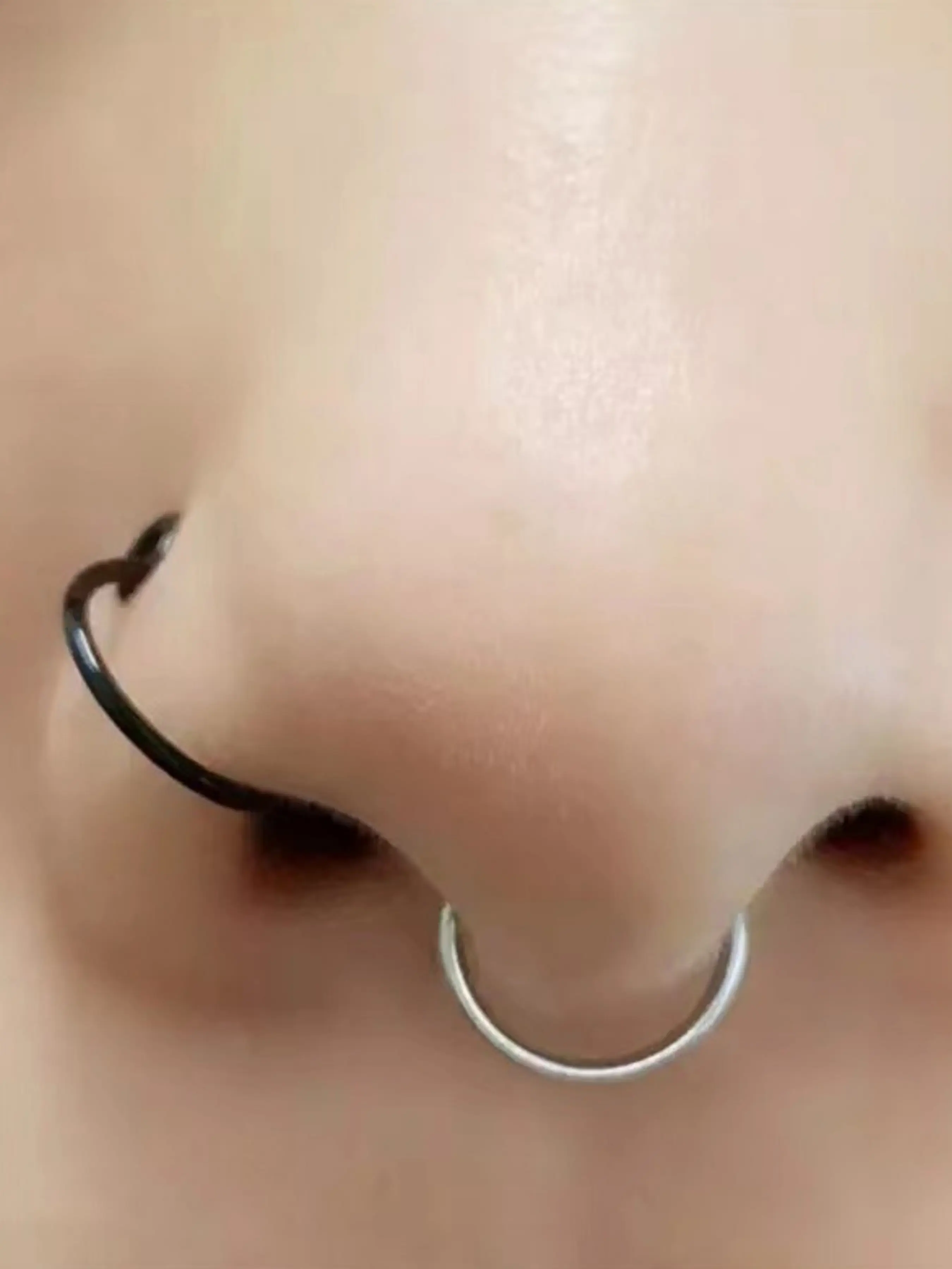 Trendy U-Shaped Fake Nose Ring Set, Septum Clicker, Faux Septum Ring, Non-Piercing Nose Hoop Jewelry for Men, Women & Teens, Fashionable Fake Piercing Accessory