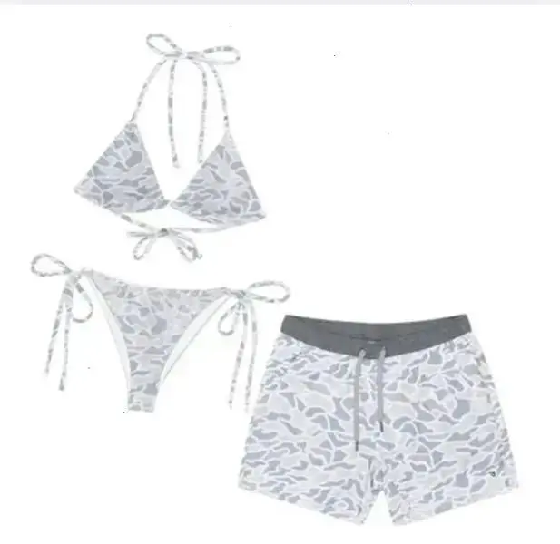 [Today Deal] Bundle Camouflage Matching Couple Swimsuit Set, Women's Bikini Sets Two Piece Swimsuit, Camo Hunting Camo Matching Bikini Sets, Summer Beach Vacation Outfit for Him and Her, Gift for Him and Her