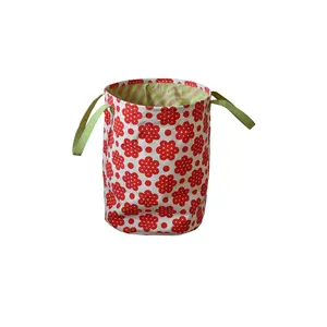 Dusen Dusen Raspberry Canvas Laundry Hamper