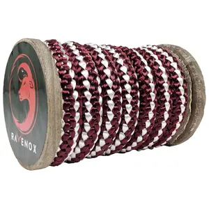 Knit Braid Polyester Rope (Burgundy with Tracer)