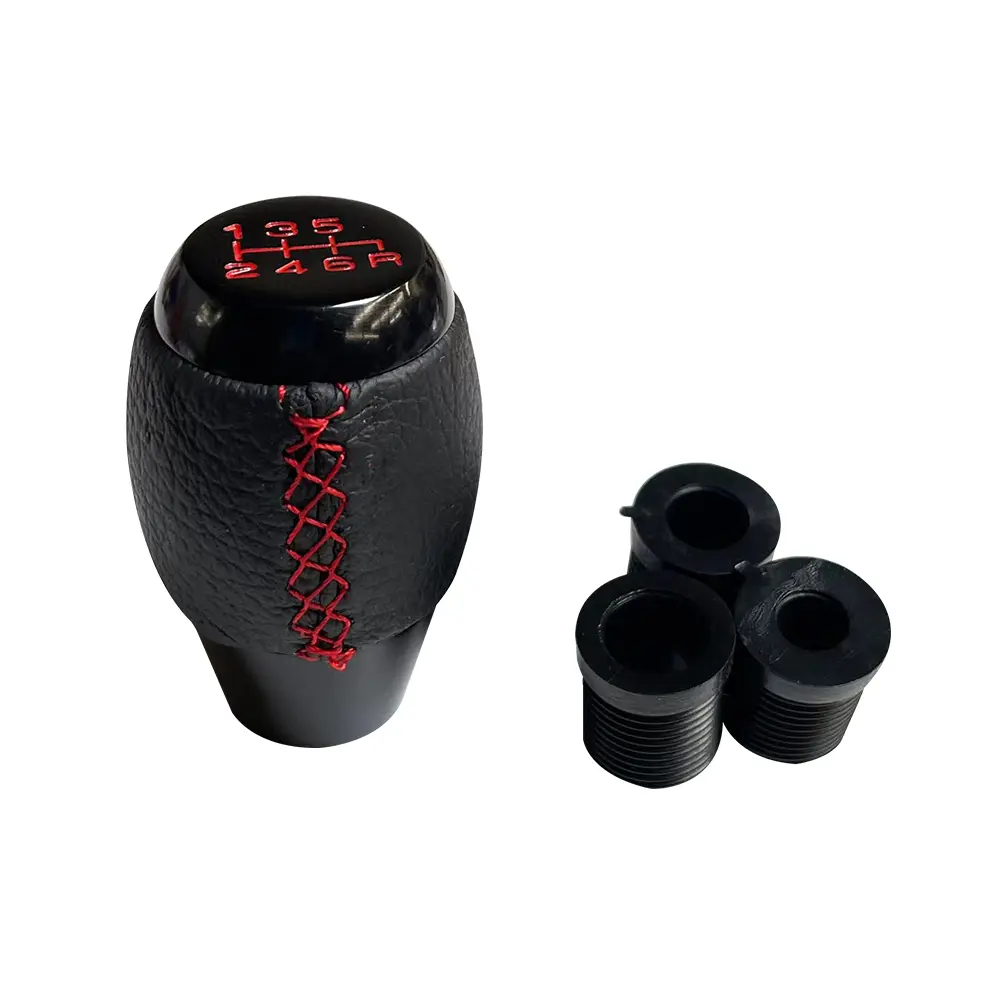 Brand New Universal JDM Red Leather Manual Car Gear Stick Shift Knob Shifter Lever