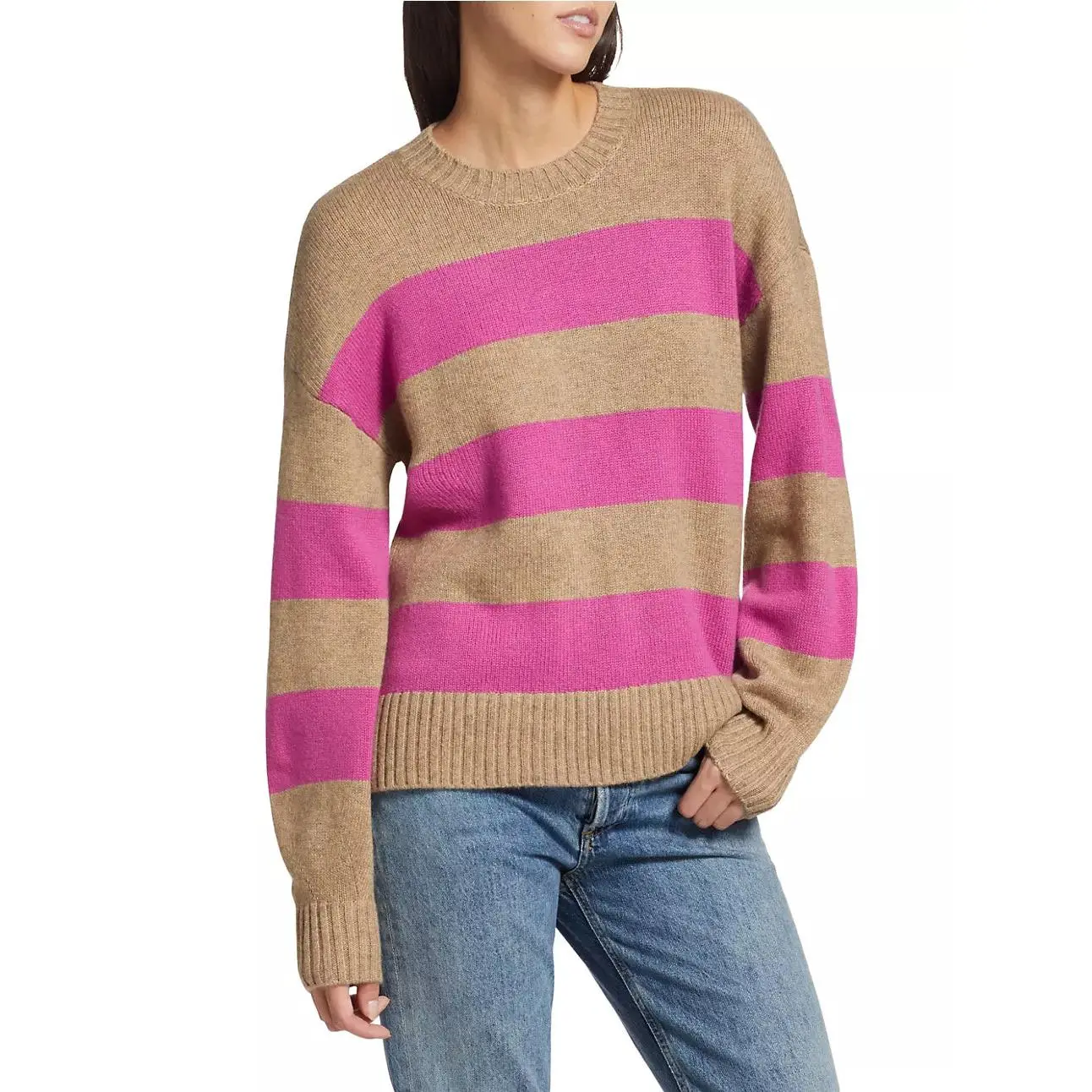 Ivy Stripe Sweater- Magenta Stripe **Final Sale**