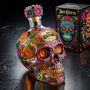 Handmade High Borosilicate Glass Skull Bottle, Wine Whiskey Brandy Xo Tequila Liquor Decanter, Creative Bar Decor, 1pc 2026 New Model