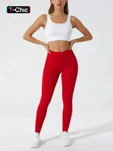 Women's High Waist Yoga Pants, Yoga Activewear, Stretchy Sports Leggings for Running & Cycling, Fashionable Workout Gear for Gym & Exercise, High Waisted Training Leggings