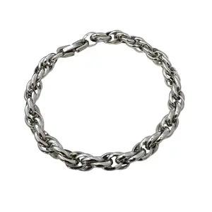 Twist Link Chain Bracelet for Men Women,Streetwear Punk Hip Hop Unisex Style