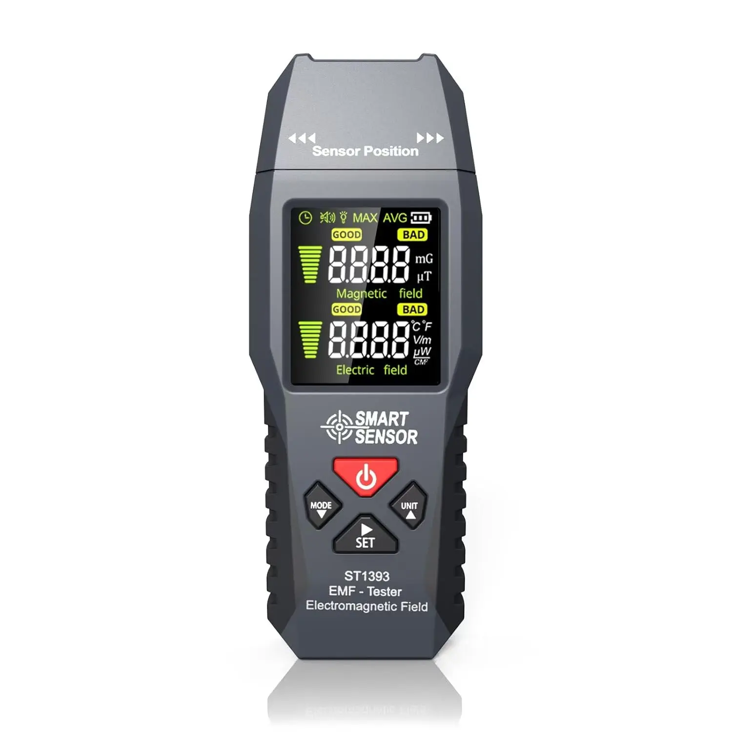 EMF Meter, Handheld LCD EMF Tester, Digital Electromagnetic Field Radiation Detector for Home, Office, Car, Electric Vehicle, Outdoor, Pregnancy Protection