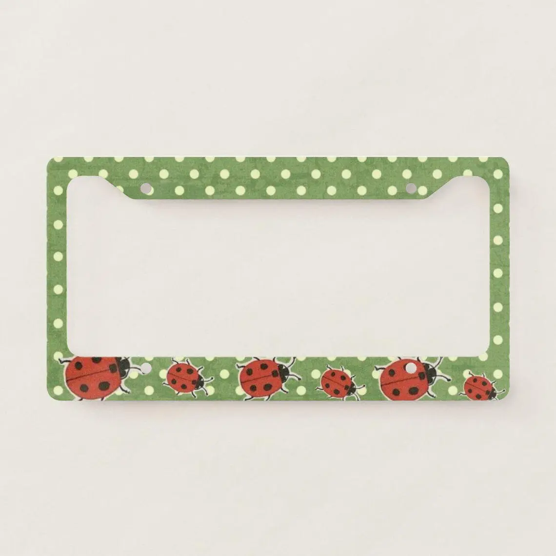 Lady Bug License Plate Frame Cute Red Beetle Pattern For Car Accessory Aesthetic Cute Vehicle Ornament For Women Girls Ladybird Decor Auto 5