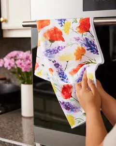 California Wildflowers Waffle Weave Towel