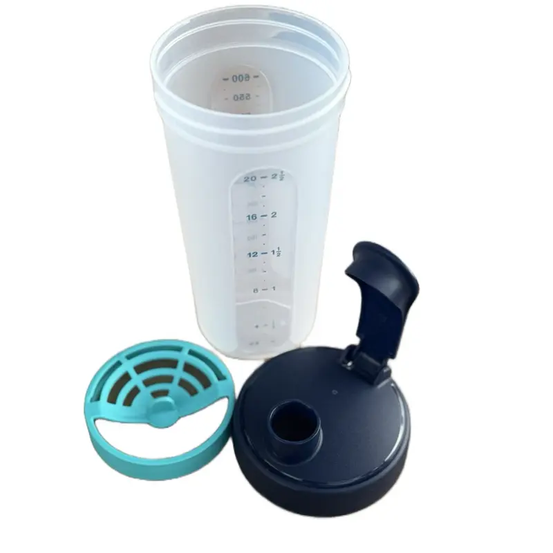 Quick Shake Shaker Bottle, 20oz Navy Blue Shaker Bottle for Smoothie Prep, Shaker Bottles