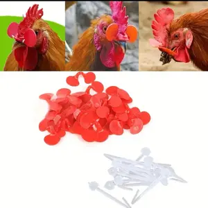 10pcs/set, Rooster Eye Protection Glasses - Small Size with Buckle - Prevent Pecking and Fighting - Chicken Eye Mask for Poultry Equipment and Supplies