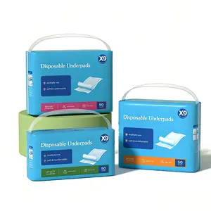 X9 Disposable Underpads 50 Count Leakproof Bed Pads for Incontinence Baby Postpartum & Pets Quick Dry Soft Comfort All Size Options 22x22 28x34 30x36 - Daily