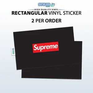 red super rectangle vinyl sticker made with high quality vinyl and embossed uv ink