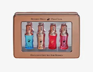 Beverly Hills Polo Club | Women's Mini Tin Gift Set – 4 x 0.5oz Fragrance Collection in a Stylish Tin – Compact, Chic & Perfect for Gifting or On-the-Go Glam