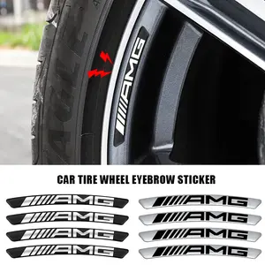 Mercedes-Benz Amg Wheel HUB Decal Sticker, Personalized Car Wheel Decoration, Body Wheel HUB Decorative Accessories, Creative Car Wheel Upgrade Parts, Car Decals, Vehicle Exterior Decoration