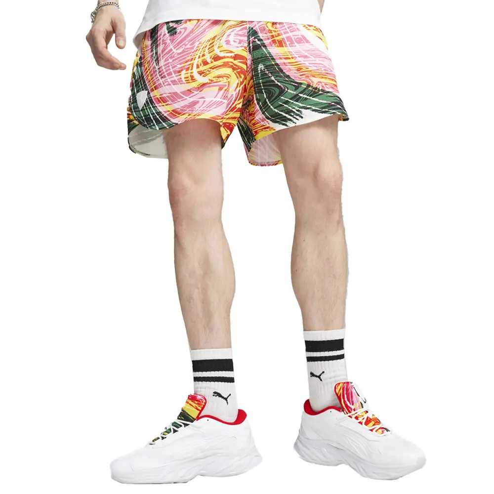 PUMA Mens Scuderia Ferrari Race Crew Shorts Casual Bottoms Casual - Pink