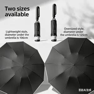 Fully automatic sunshade umbrella with ring buckle, dual-purpose umbrella for both rain and sun, reverse sun umbrella, UV protection, reverse umbrella